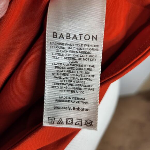 Babaton Aritzia Contour Mockneck‎ Tank Flambeau Red Orange Women's Small - Picture 6 of 7